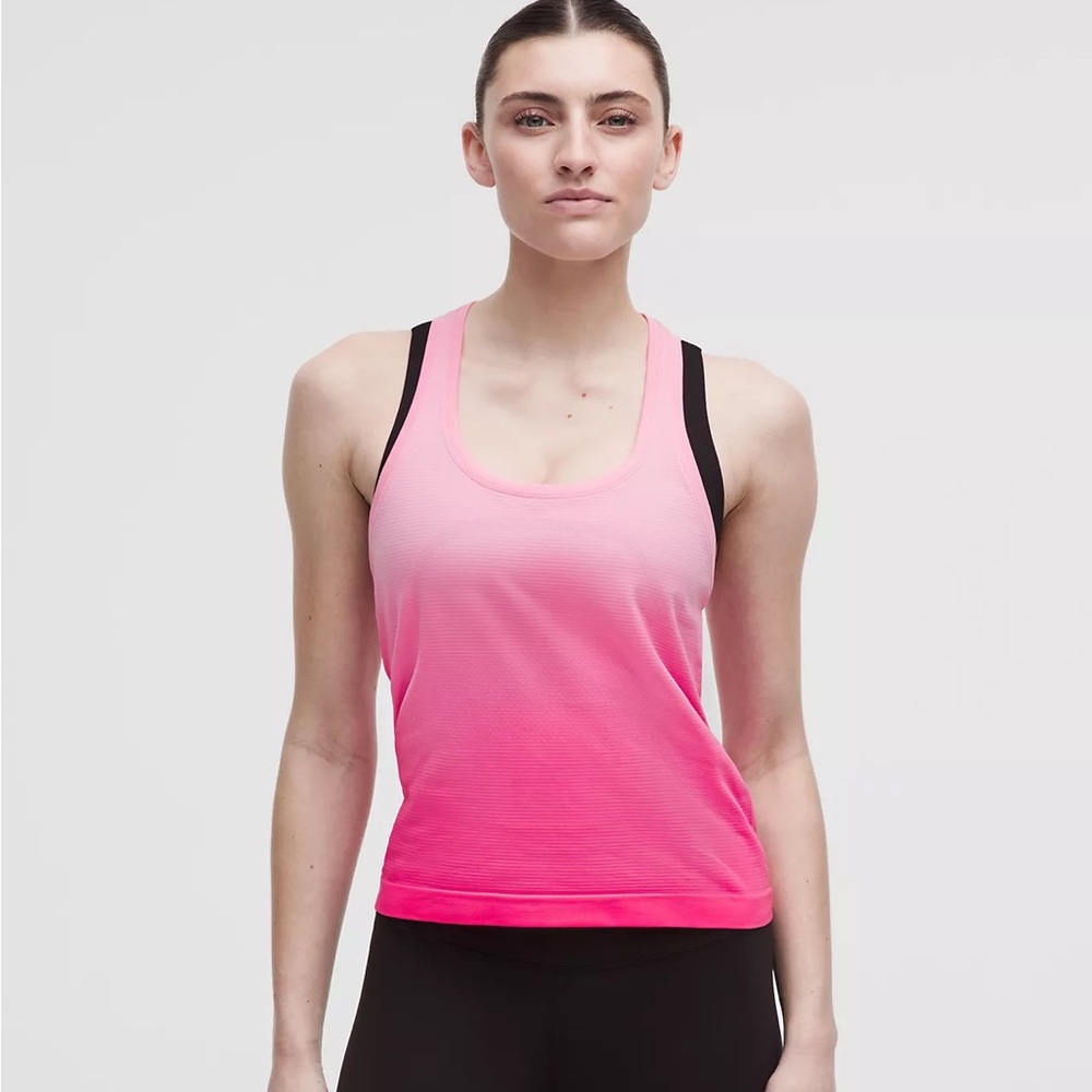Lululemon Pink Ombre Swiftly Tank Top
